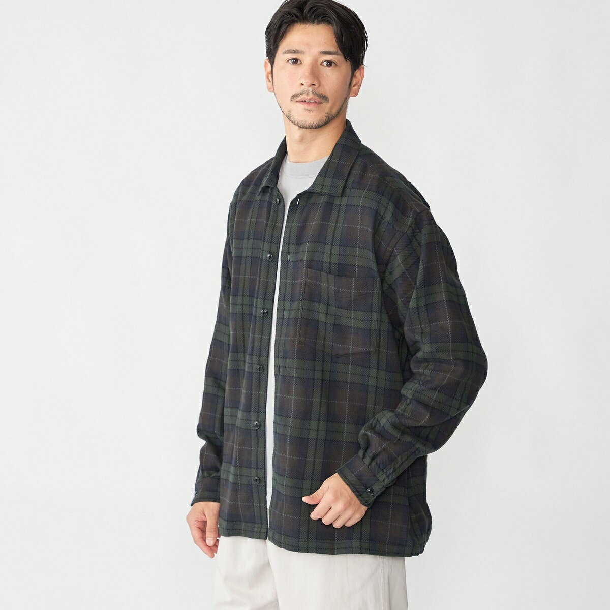 SHIPS: AUTHENTIC ウィークエンド SHIPSタータン ネル シャツ／シップス（SHIPS）