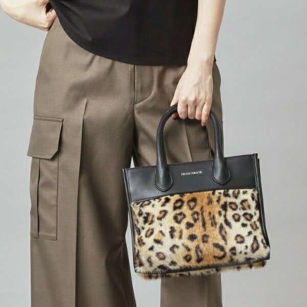 【CLASSY.12月号掲載】フェイクファーコンビリサイクルレザートートバッグ／ドレステリア（DRESSTERIOR）