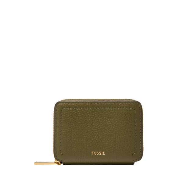フォッシル カード入れ レディース レザー グリーン SL10045316／フォッシル（FOSSIL）