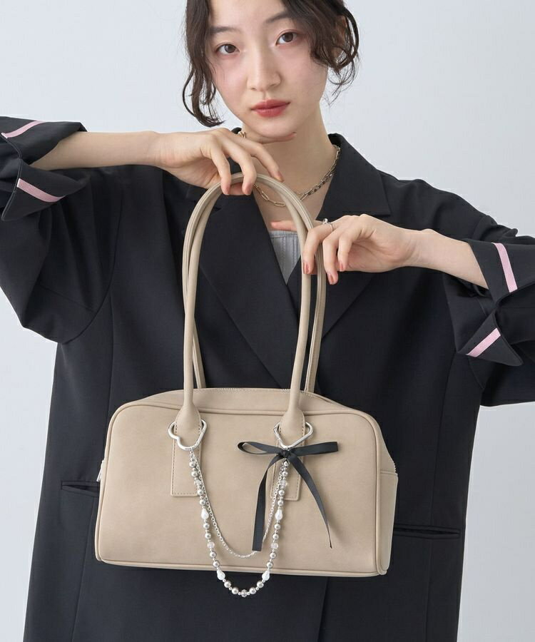 リボンパールバッグチャーム／アースミュージック＆エコロジー（earth music＆ecology）