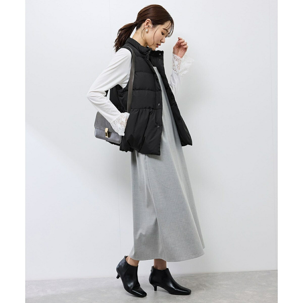 【GREEN DOWN/グリーンダウン】ペプラムダウンベスト／ロペピクニック（ROPE' PICNIC） 0101marui-12993630 丸井(マルイ)楽天市場店 サンプル画像3