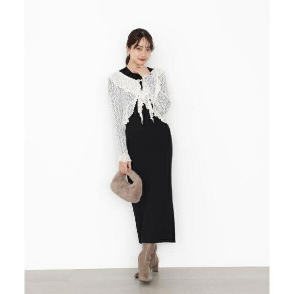 フリルレースセットニットワンピース／プロポーション ボディドレッシング（PROPORTION BODY DRESSING）