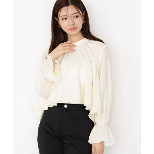 ＜ウォッシャブル＞ヘムフレアブラウス 25AW／プロポーション ボディドレッシング（PROPORTION BODY DRESSING）