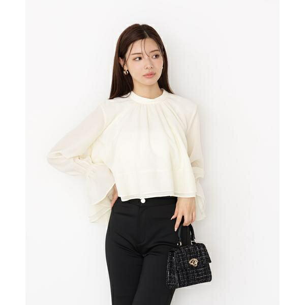 ＜ウォッシャブル＞ヘムフレアブラウス 25AW／プロポーション ボディドレッシング（PROPORTION BODY DRESSING）
