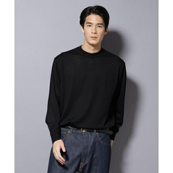 「毛玉レスニット」ファインゲージクルーネック／ナノユニバース（NANO universe）