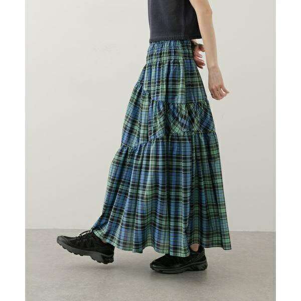 チェックボリュームスカート／センスオブプレイスバイアーバンリサーチ（SENSE OF PLACE）