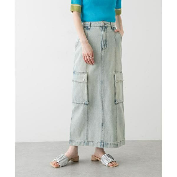 カーゴデニムスカート／センスオブプレイスバイアーバンリサーチ（SENSE OF PLACE）