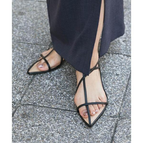ポインテッドナローストラップサンダル／センスオブプレイスバイアーバンリサーチ（SENSE OF PLACE）