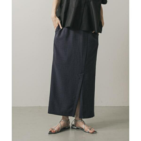 『UR TECH DRYLUXE』リネンライクスリットタイトスカート／センスオブプレイスバイアーバンリサーチ（SENSE OF PLACE）