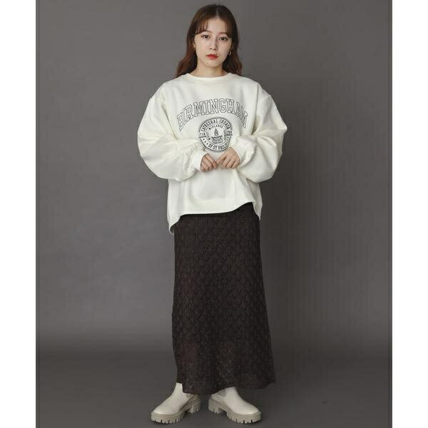 スカシアミメランジロングスカート／センスオブプレイスバイアーバンリサーチ（SENSE OF PLACE）