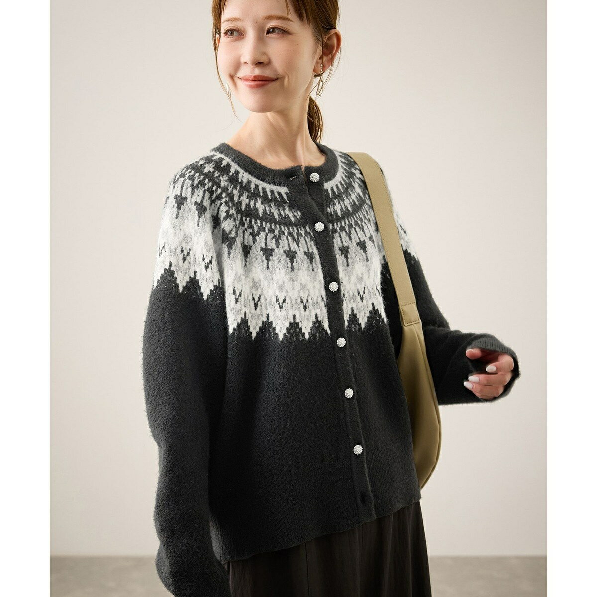ノルディック柄カーディガン／ロペピクニック（ROPE' PICNIC）