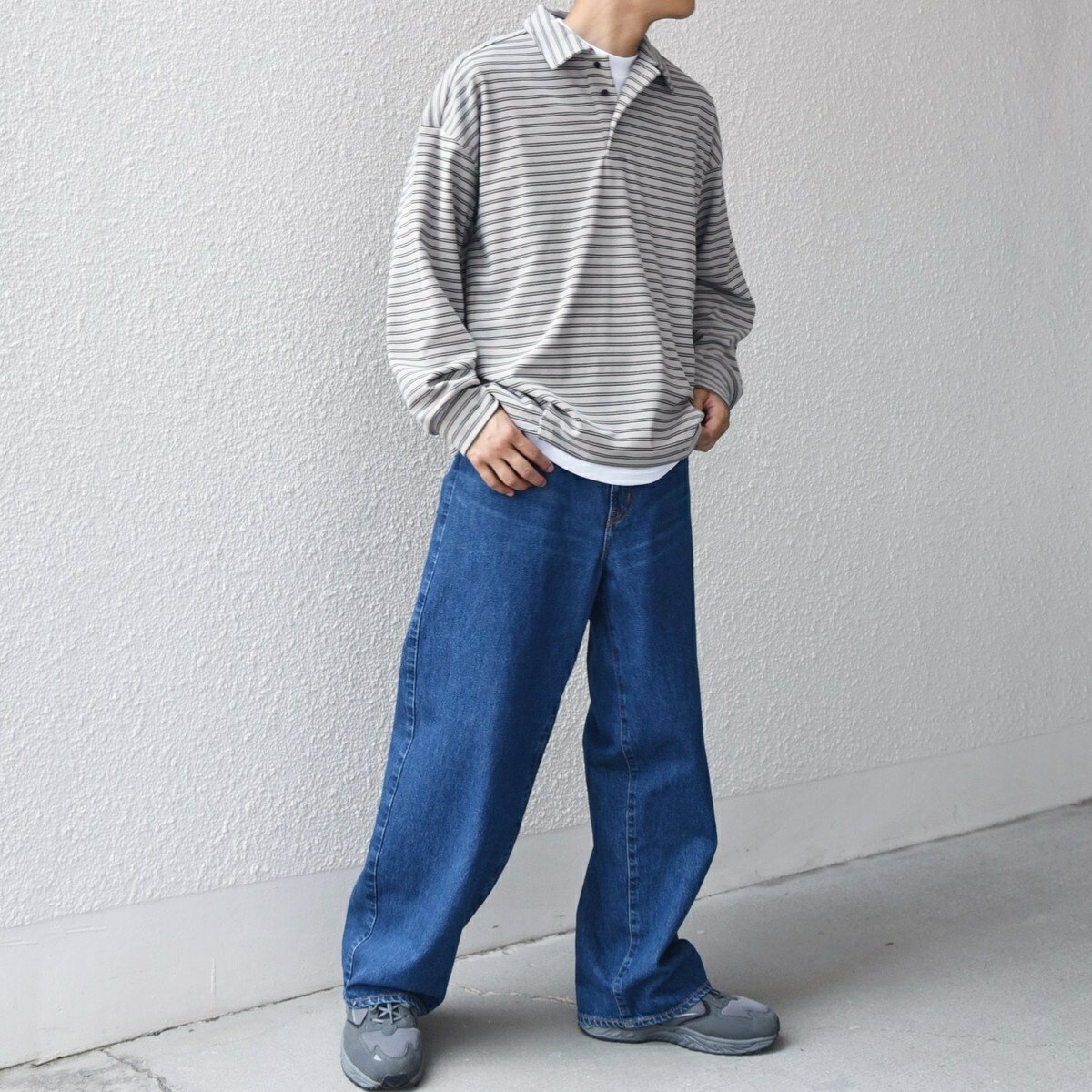 SHIPS any: ブラッシュド マルチボーダー ヘムタック スピンドル ポロシャツ◇／シップス エニィ（SHIPS any）