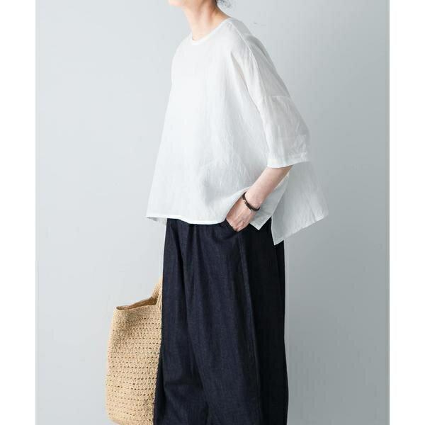 kagure かぐれ リネン混 クルーネックTシャツ 日本製 フリーサイズ