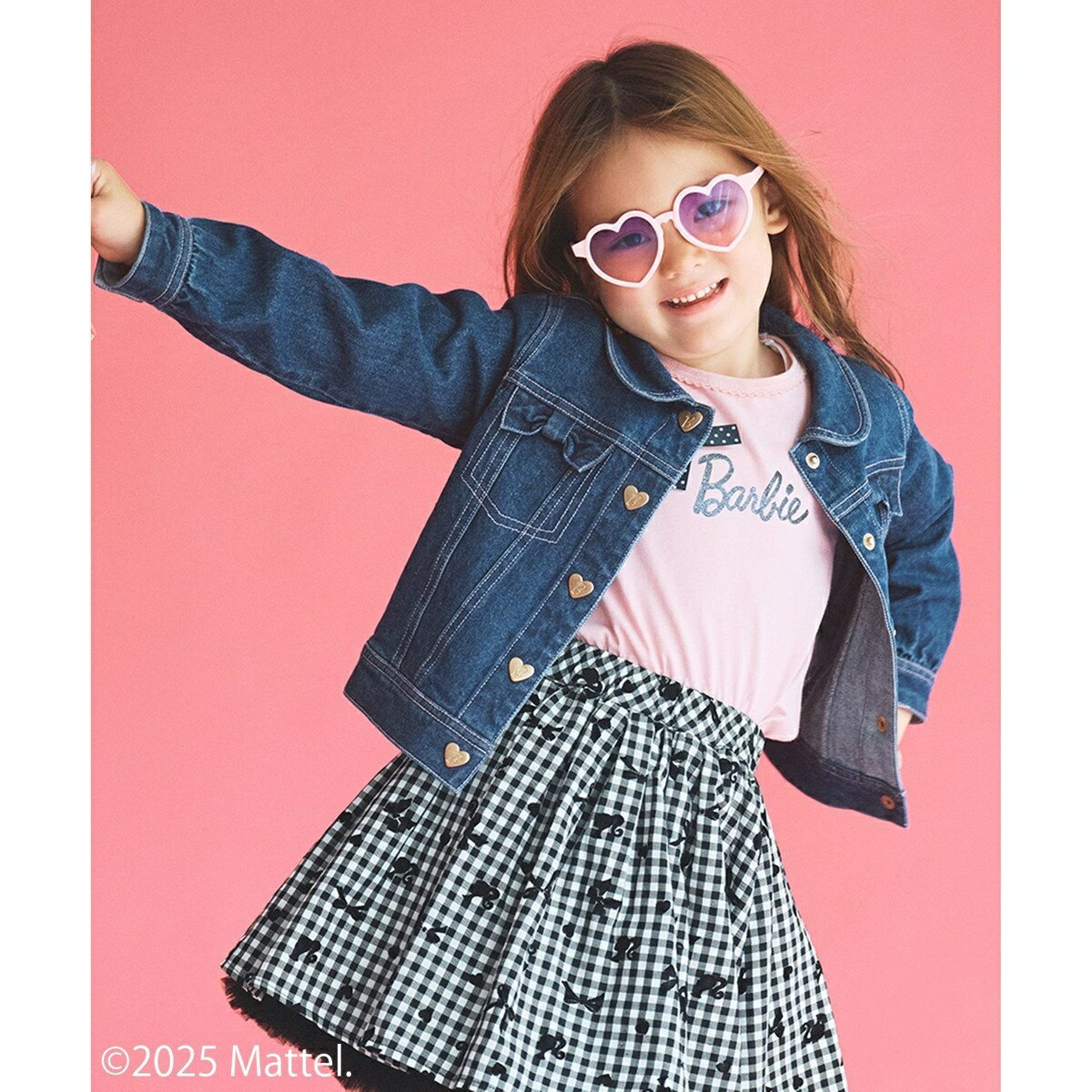 【Barbie(TM)】リボン デニムジャケット／エニィファム（any FAM）のサムネイル