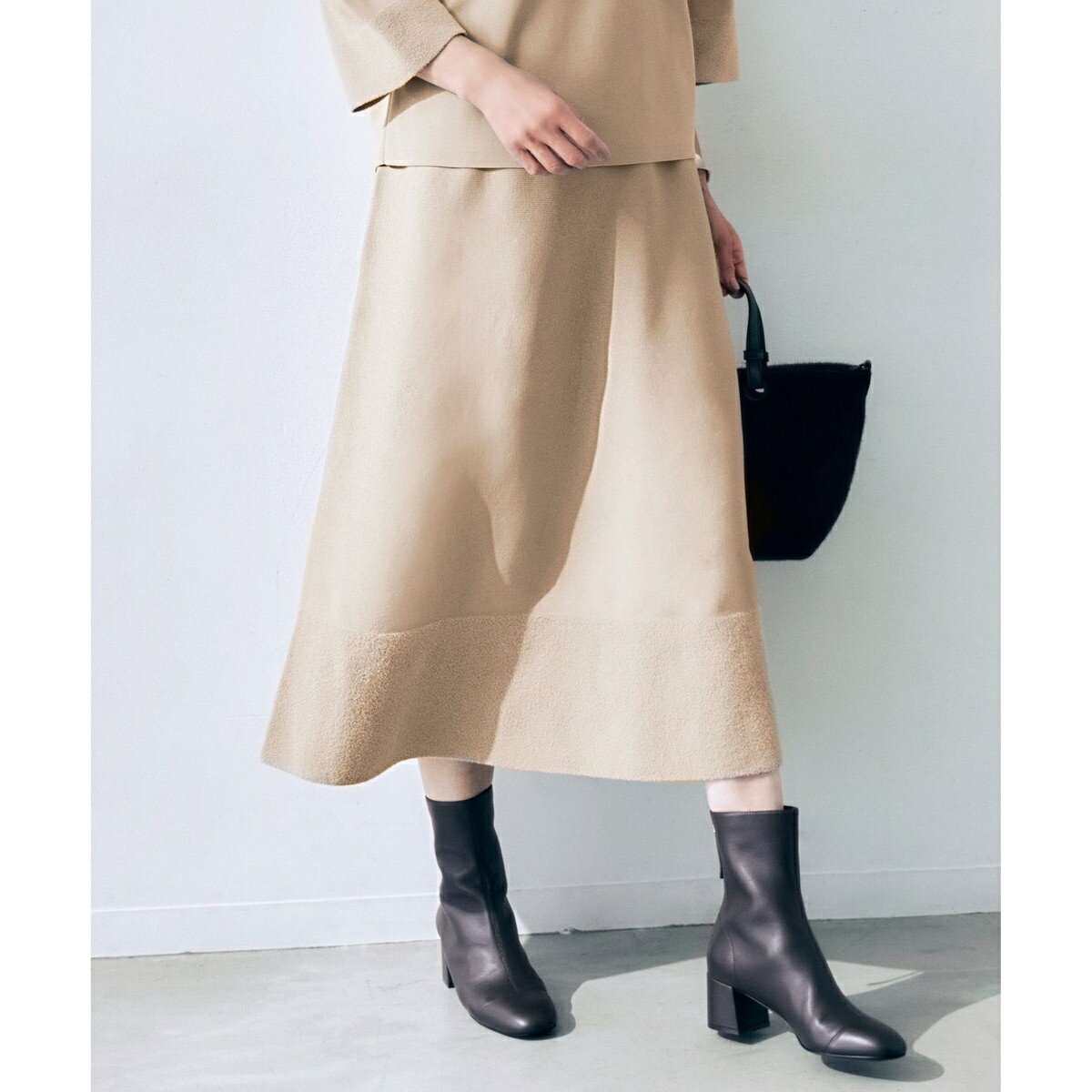 モールブロッキングニット スカート／自由区（JIYU-KU）