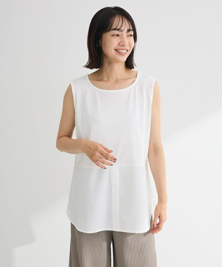 ノースリーブドッキングホワイトインナー／グリーンパークス（Green Parks）