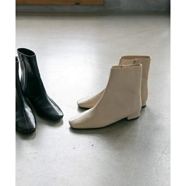 『MADE IN JAPAN』スクエアトゥローヒールショートブーツ／アーバンリサーチ（URBAN RESEARCH）