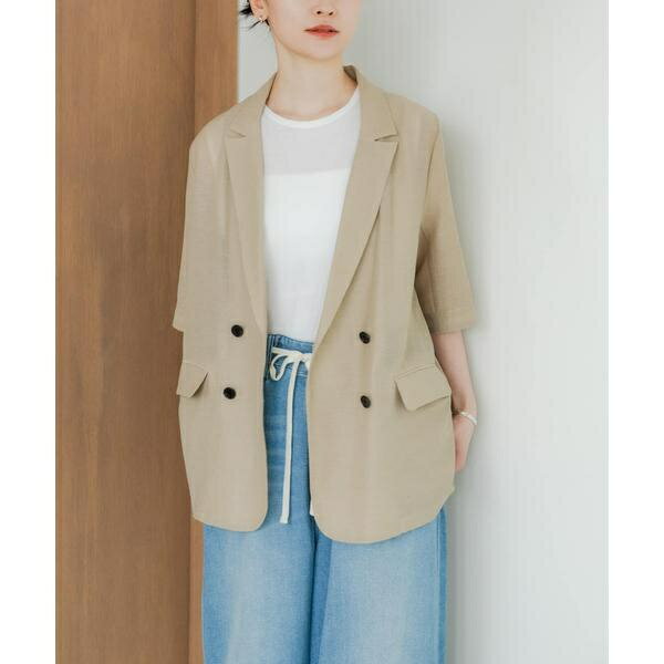 『イージーケア』シアーメッシュハーフスリーブジャケット／アーバンリサーチ（URBAN RESEARCH）