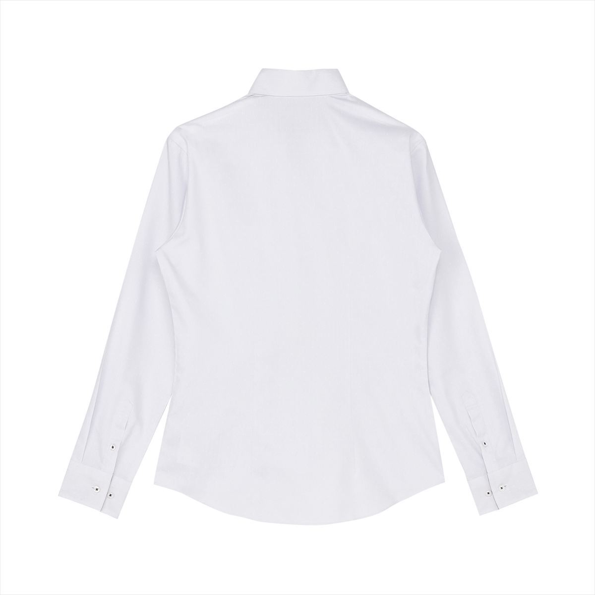 【透け防止】 スキッパー 長袖 形態安定 レディースシャツ／ブリックハウス（BRICKHOUSE）