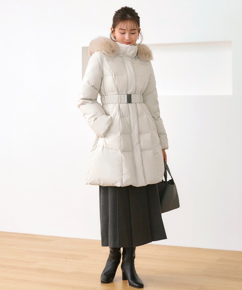 【洗える/撥水/静電気防止】 スタイルアップダウンコート／ルイルエブティック（RUIRUE BOUTIQUE）