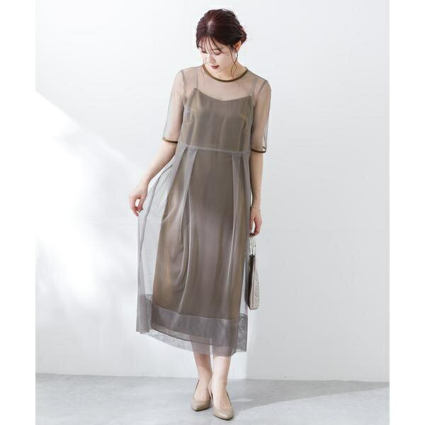 kaene　シャンブレーキャミドッキングドレス(lo)／アーバンリサーチ ロッソ（URBAN RESEARCH ROSSO）