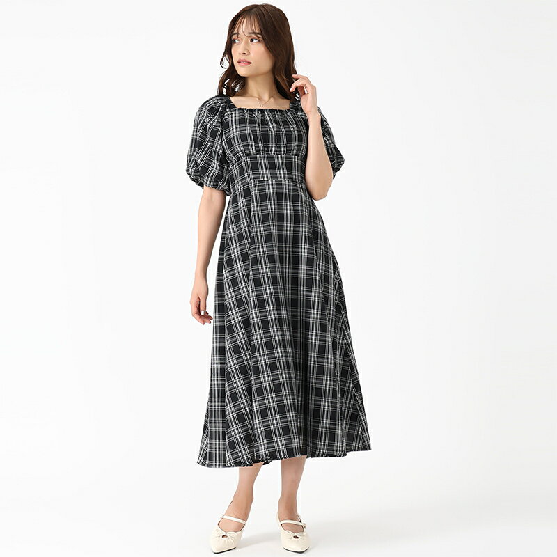 樂天商城 - WEB限定 2wayオフショルチェックフレアワンピース／ミッシュマッシュ（MISCH MASCH）