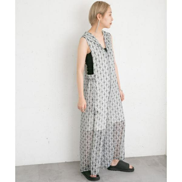 楊柳プリントサロペット／KBF（KBF）(4.0)