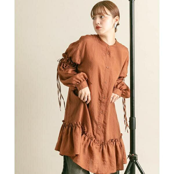 Volume Sleeve Striped Mini Dress / KBF (KBF)