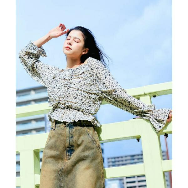 フラワープリントビスチェブラウス／KBF（KBF）