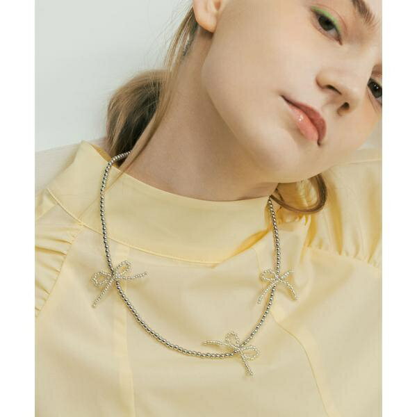 メタルビーズリボンネックレス／スメリー（SMELLY）(4)