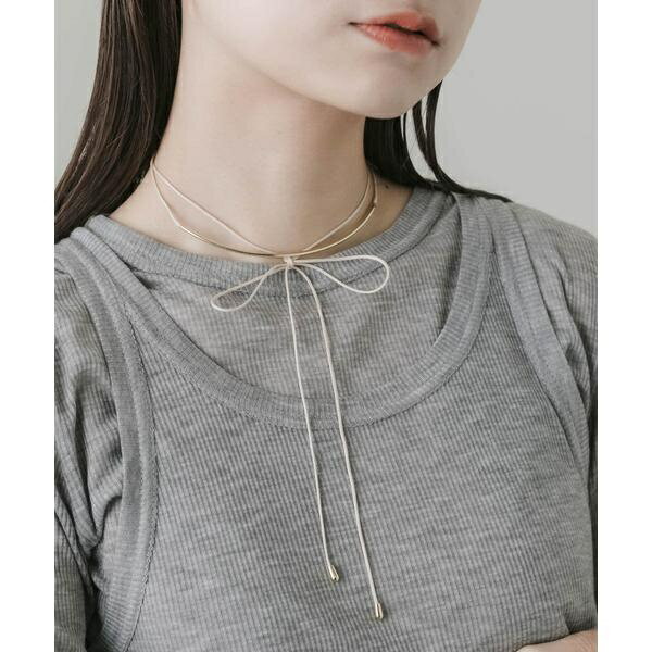 メタルカーブチョーカーネックレス／スメリー（SMELLY）