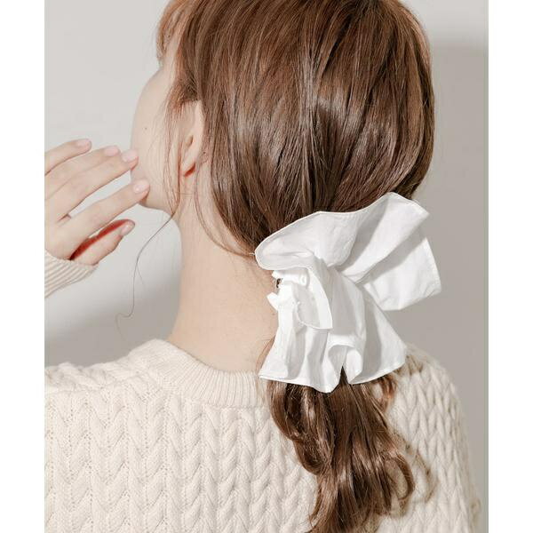 ギャザーボリュームヘアバレッタ／スメリー（SMELLY）