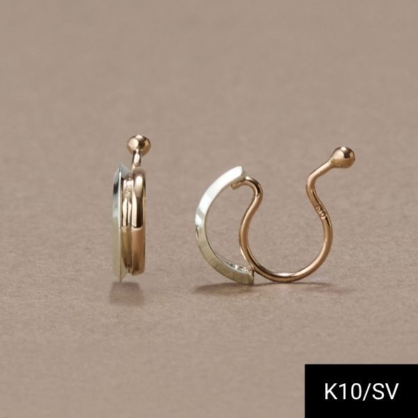 Other , Materials - 【K10PG＆SV925】コンビカラーフープイヤリング＜動画あり＞／ジュピター（JUPITER）