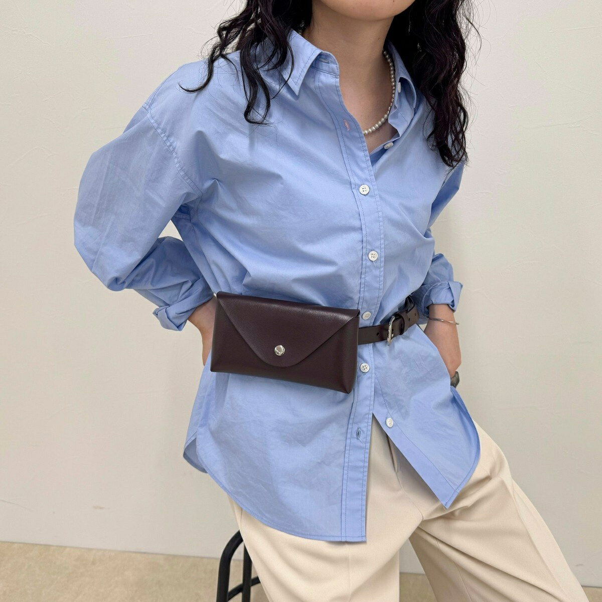 レザーポーチ付きベルト／フレディエミュ（fredy emue）