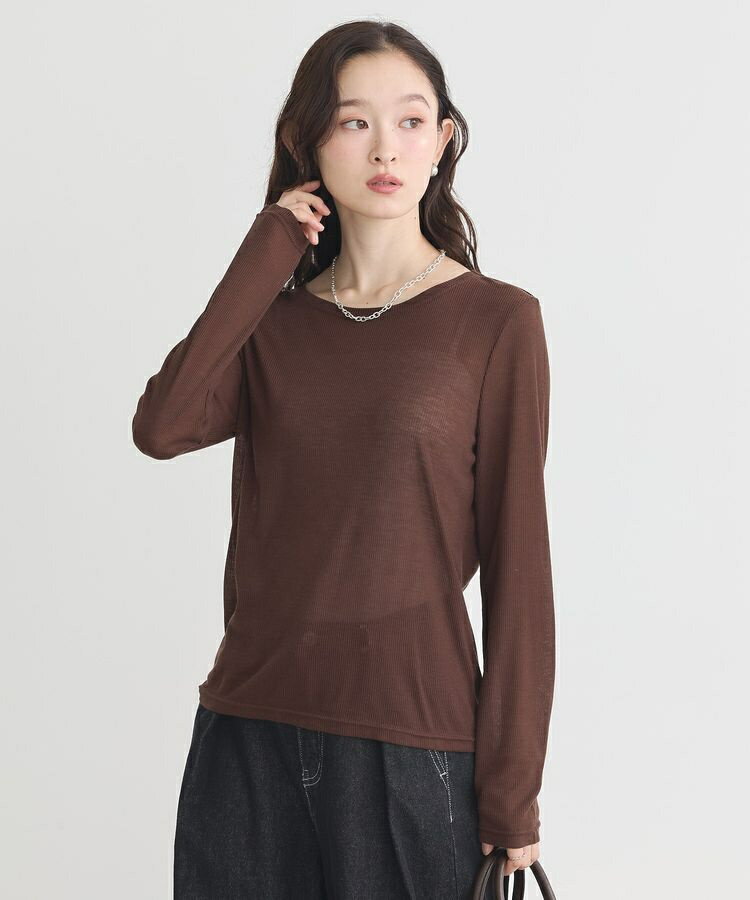 クルーネックシアーテレコプルオーバー／アースミュージック＆エコロジー（earth music＆ecology）