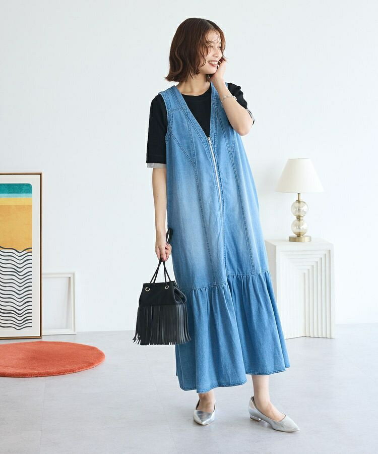 ・SUGAR SPOON W-ZIPデニムロングワンピ／グリーンパークス（Green Parks）