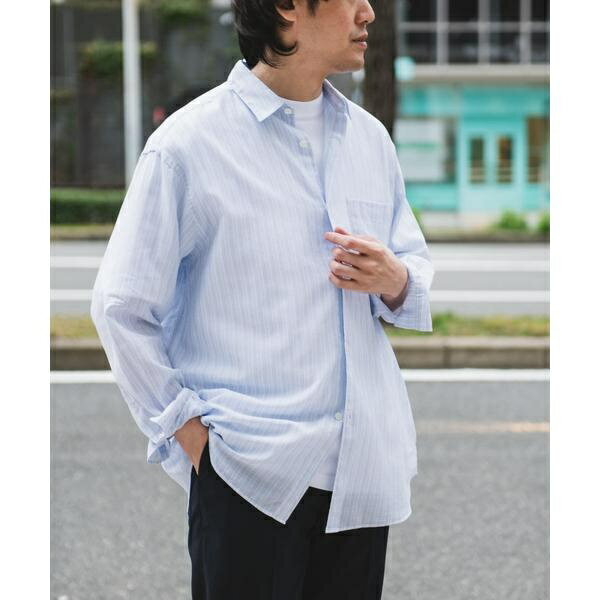 シアーボイルストライプロングスリーブシャツ／アーバンリサーチ ドアーズ（URBAN RESEARCH DOORS）