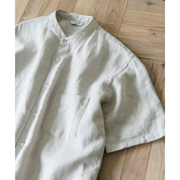 『XLサイズ/WEB限定』シルケットリネン バンドカラーショートスリーブシャ／アーバンリサーチ ドアーズ（URBAN RESEARCH DOORS）