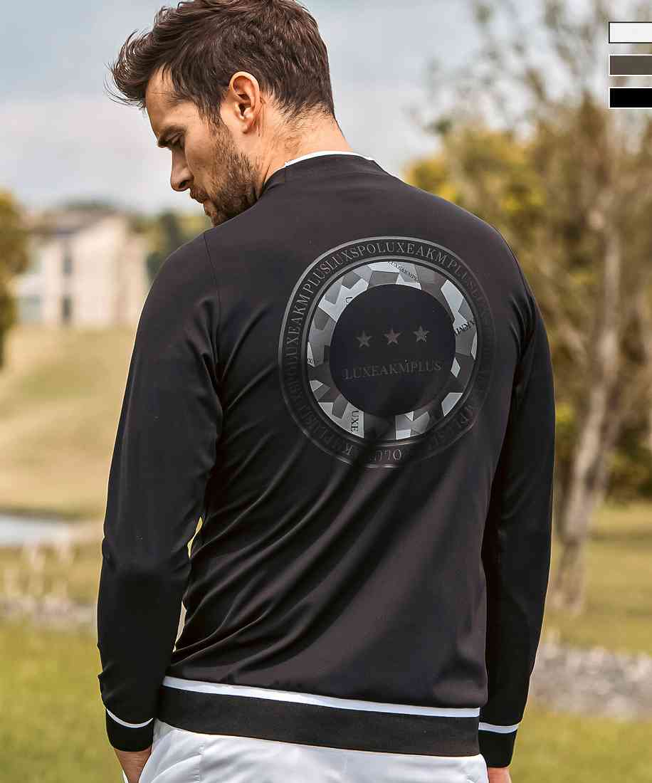 LUXEAKMPLUSゴルフ サークルパターンロングTシャツ／リュクスエイケイエムプラス（LUXEAKMPLUS）