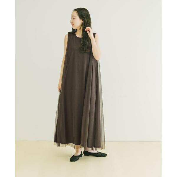 チュールレイヤードワンピース／アイテムズ アーバンリサーチ（ITEMS URBAN RESEARCH）