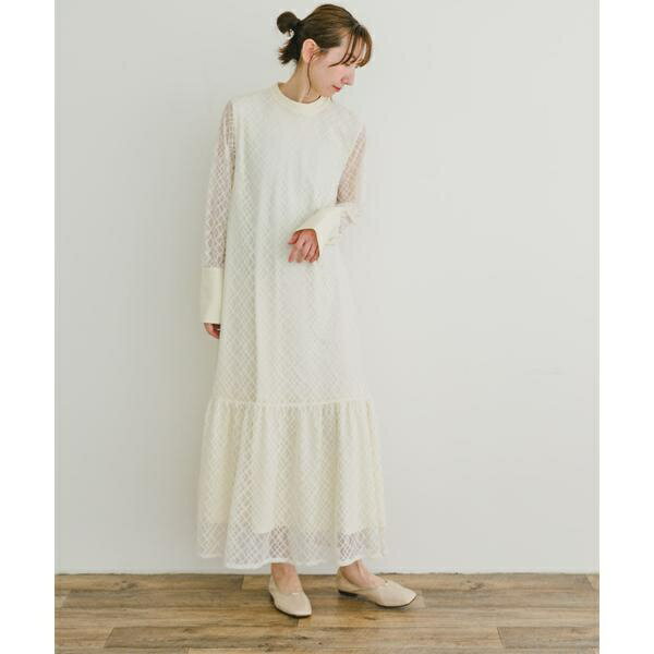 シアーハイネックワンピース／アイテムズ アーバンリサーチ（ITEMS URBAN RESEARCH）