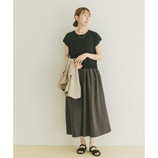 ニットドッキングフレンチワンピース／アイテムズ アーバンリサーチ（ITEMS URBAN RESEARCH）のサムネイル