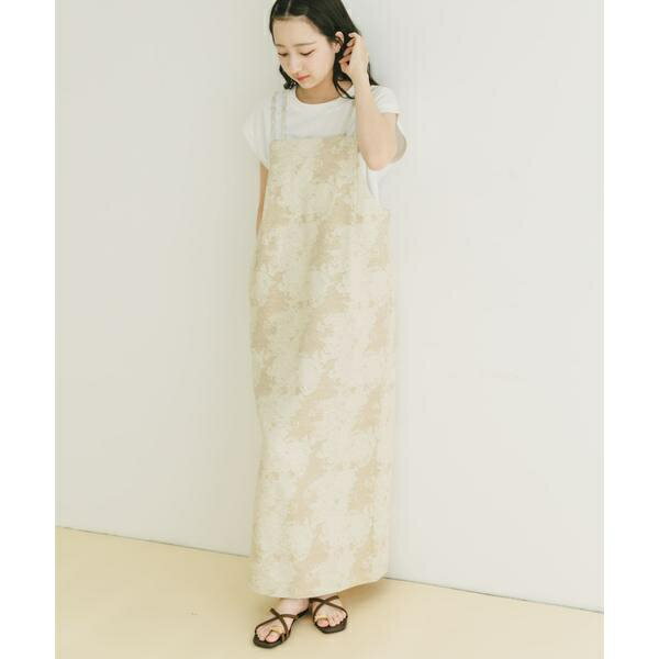 リネン混ジャガードキャミワンピース／アイテムズ アーバンリサーチ（ITEMS URBAN RESEARCH）