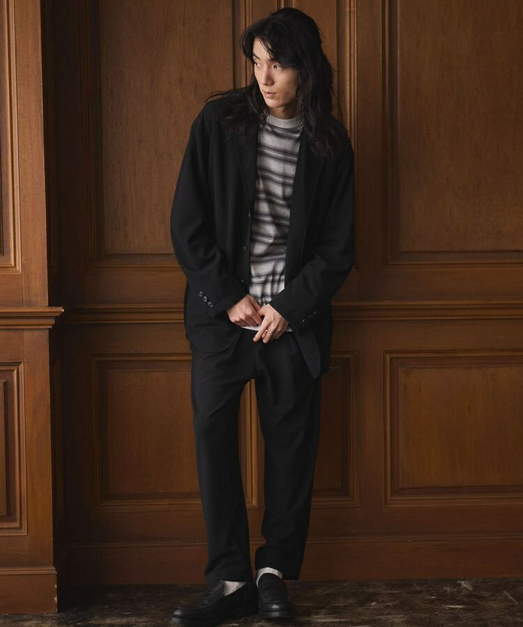 スーツ メンズ スリム ビジネス フォーマル 2点セット ストライプ 結婚式 新郎 礼服 黒 ブラック グレー 粘胶纤维