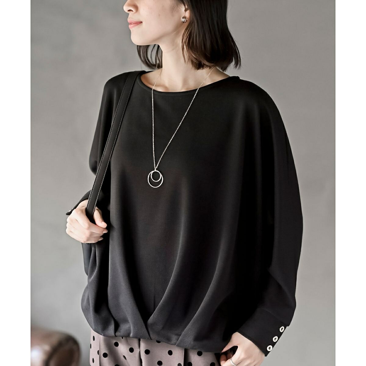 ネックレス付きダブルフェイス裾タックプルオーバー／アール・ピー・エス（r.p.s）