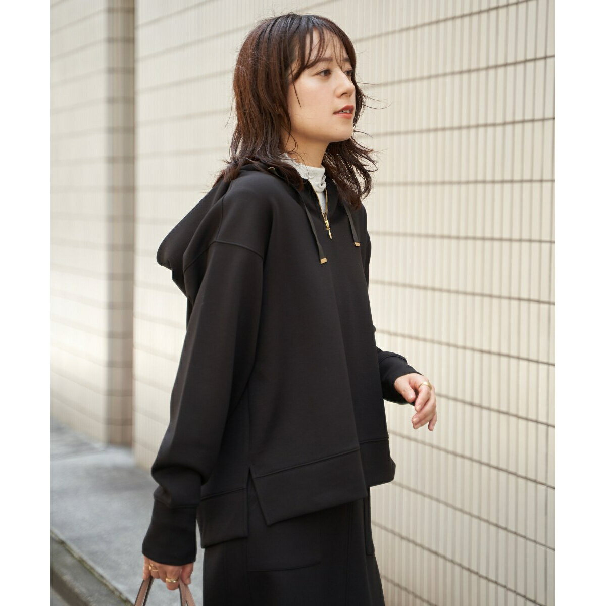 【洗濯機で洗える／親子コーデ】GOKU楽 鹿の子ダンボールパーカー／イッカ（ikka）