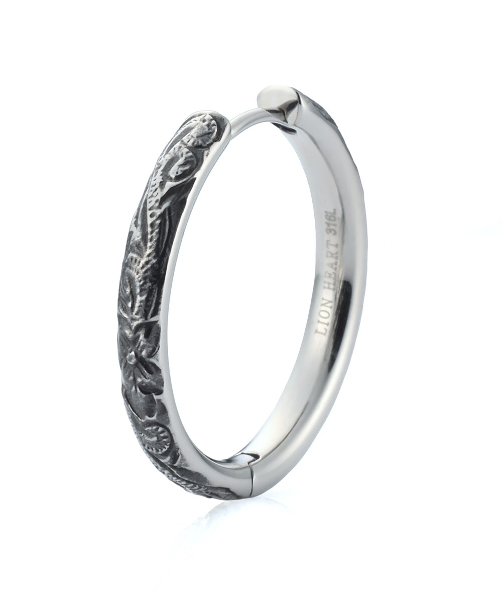 【限定展開】LH-1 ハワイアン甲丸フープピアス/LLサイズ/サージカルステンレス金属アレルギー対応／ライオンハート（LION HEART）