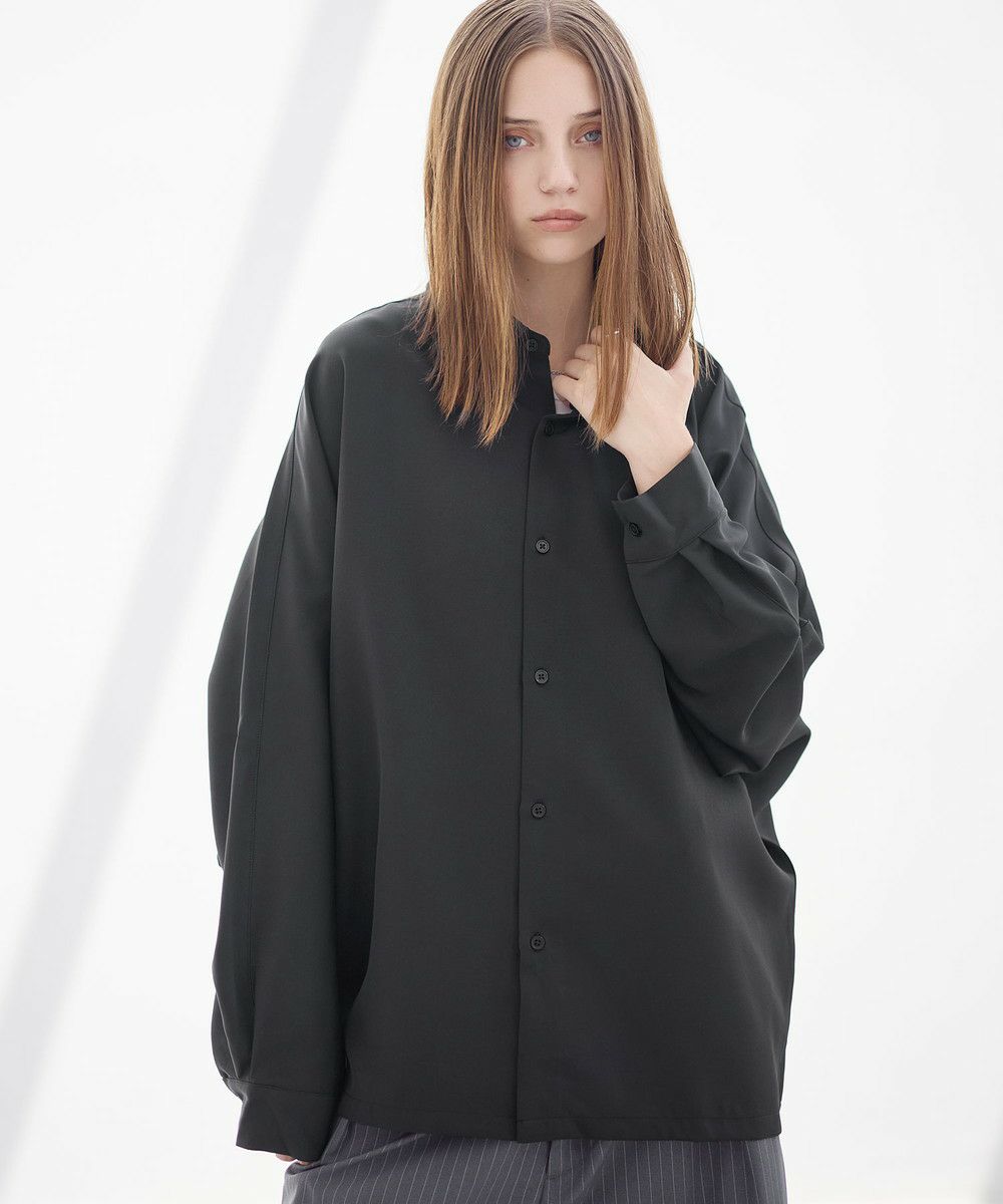 リッチドレープスムースビッグシルエットドルマン長袖シャツ TPU/総柄ジャガード/アストロノミー(ASTRONOMY)