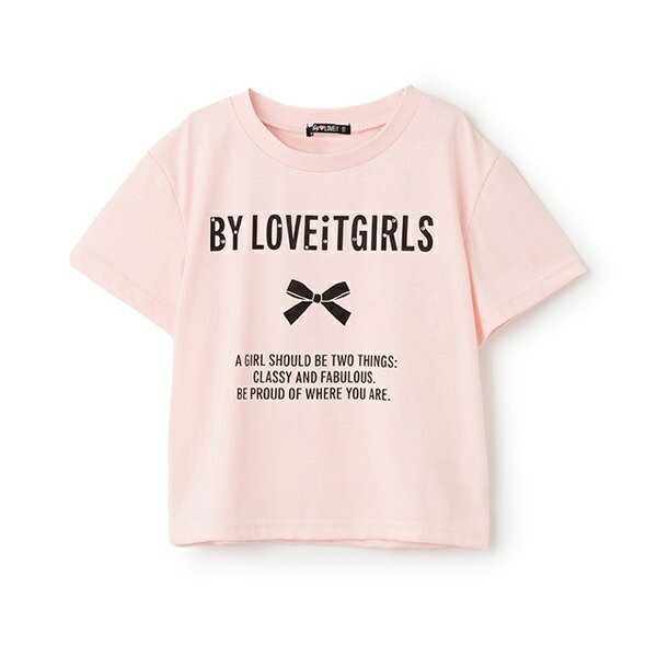 【接触冷感】ロゴリボンプリントTシャツ／バイラビット（by LOVEiT）のサムネイル