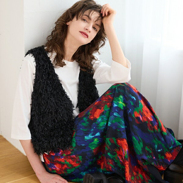 【洗える】フェザーニットファンシーベスト／リズム（R_ISM）